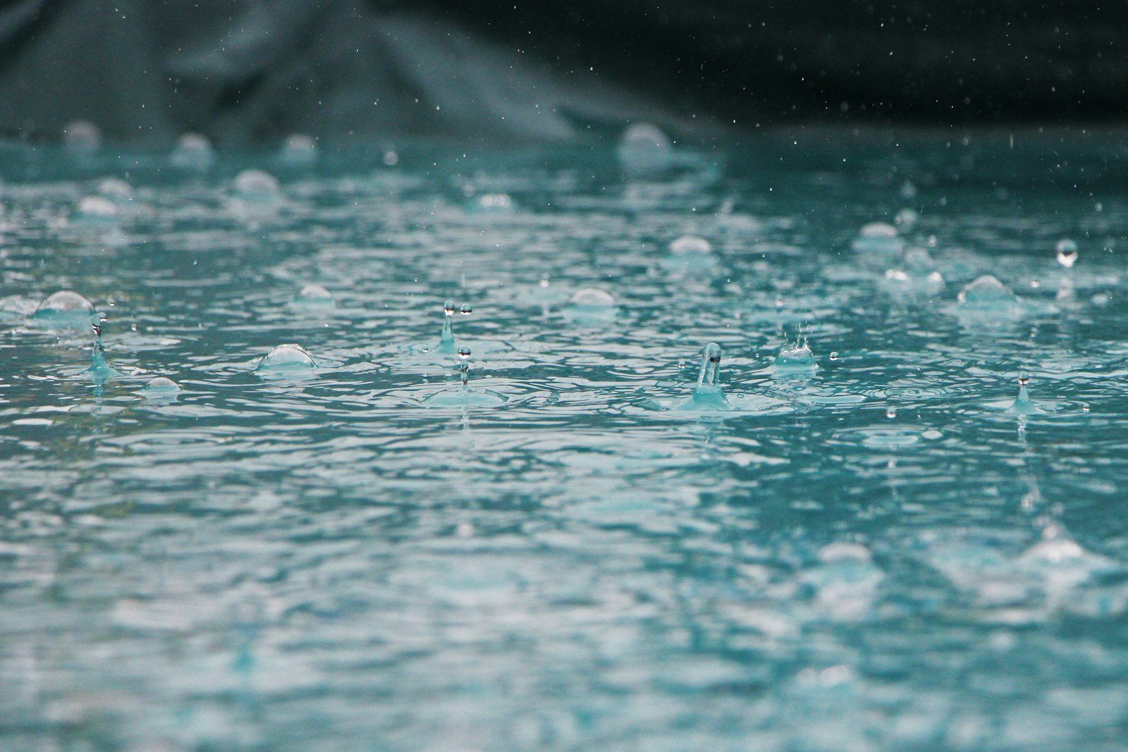 Eau de pluie s'infiltrant dans une allée de gravier perméable
